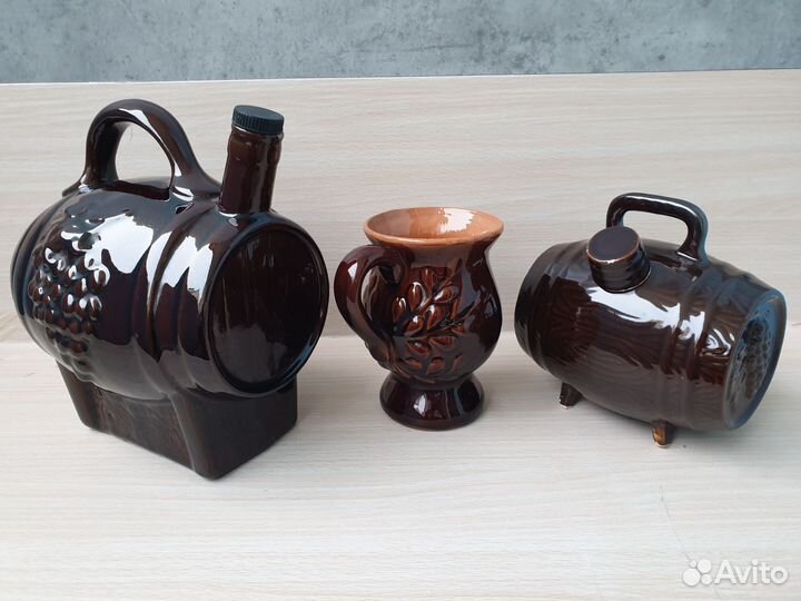 Горшок, бочонок керамический. Хорошее состояние