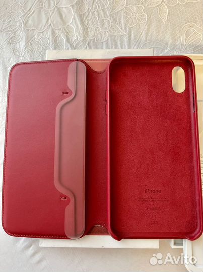 Чехол Apple iPhone XS Max Leather Folio