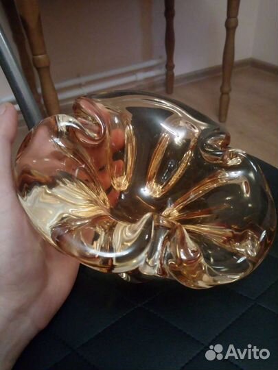 Конфетница, пепельница СССР чешское стекло