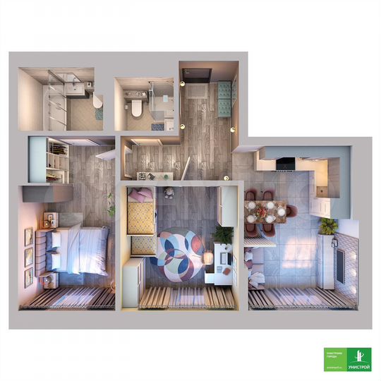 2-к. квартира, 69,5 м², 4/27 эт.