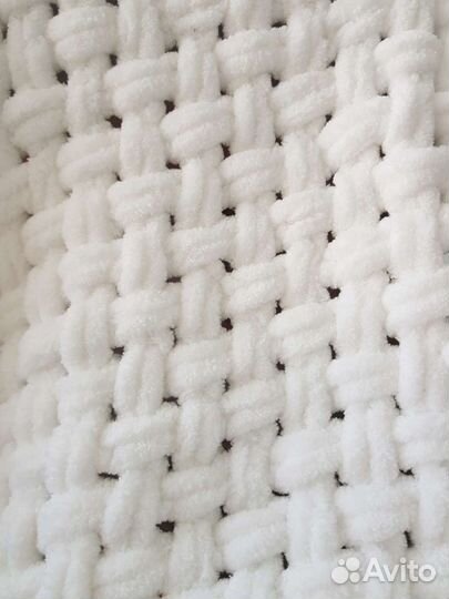 Плюшевый плед ручной работы