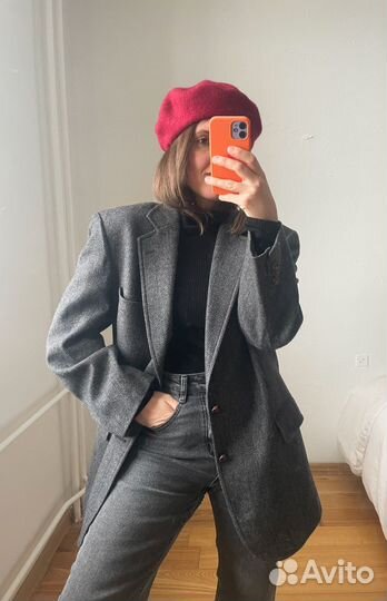 Твидовый пиджак USA 100 шерсть