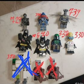 Lego минифигурки star wars, DC, minecraft