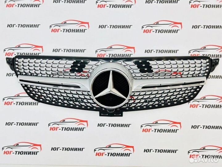 Решетка Diamond Silver на Mercedes GLE w166