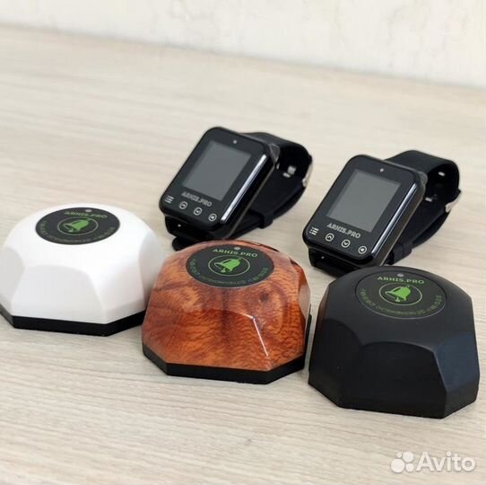 Кнопка вызова официанта Бургер с часами Элит