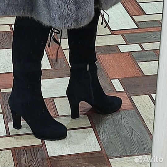 Ботильоны чулки черные 38