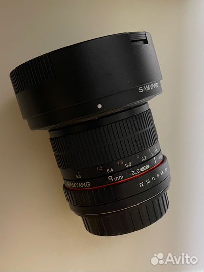 Объектив samyang 8mm f/3.5 Fish eye Canon
