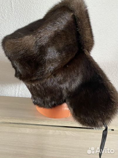 Норковая шапка мужская ушанка