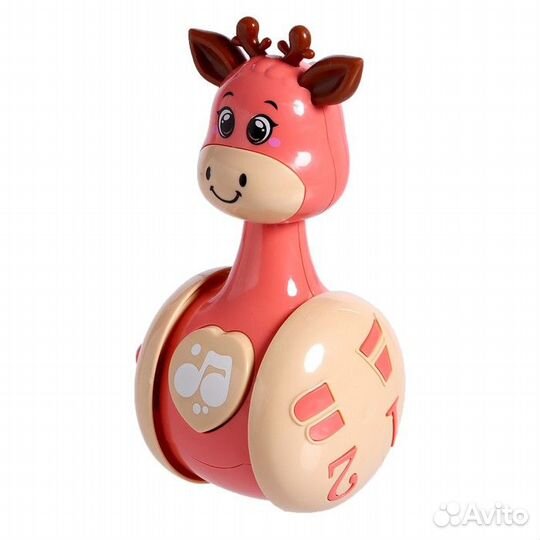 Развивающая игрушка «Оленёнок Робби», цвет розовый