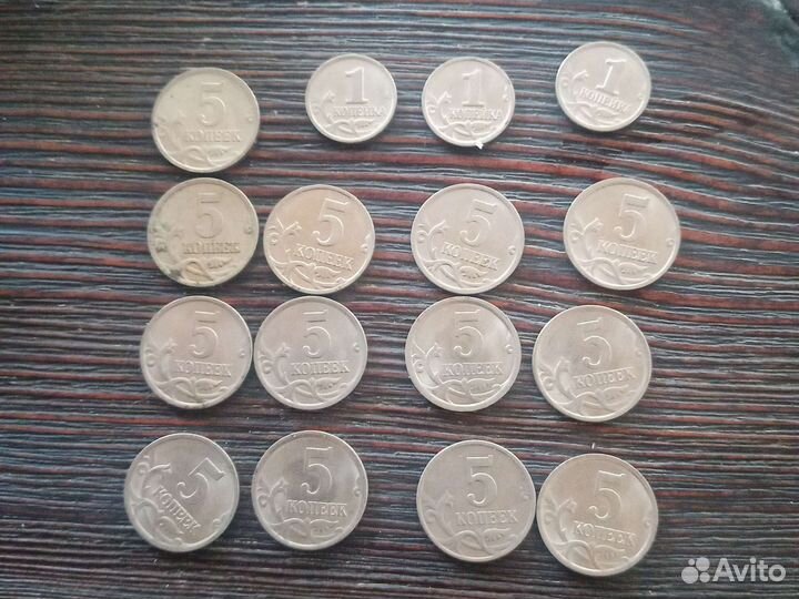 Монеты 1 и 5копеек