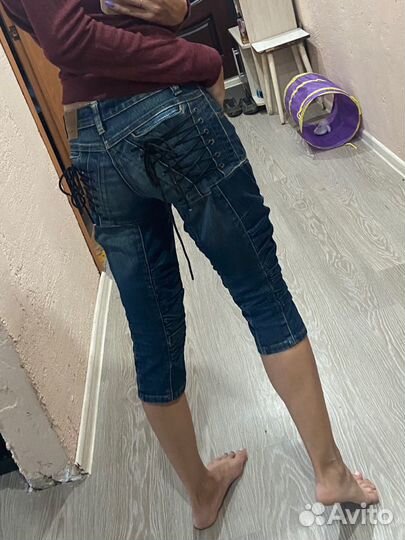 Джинсовые бриджи