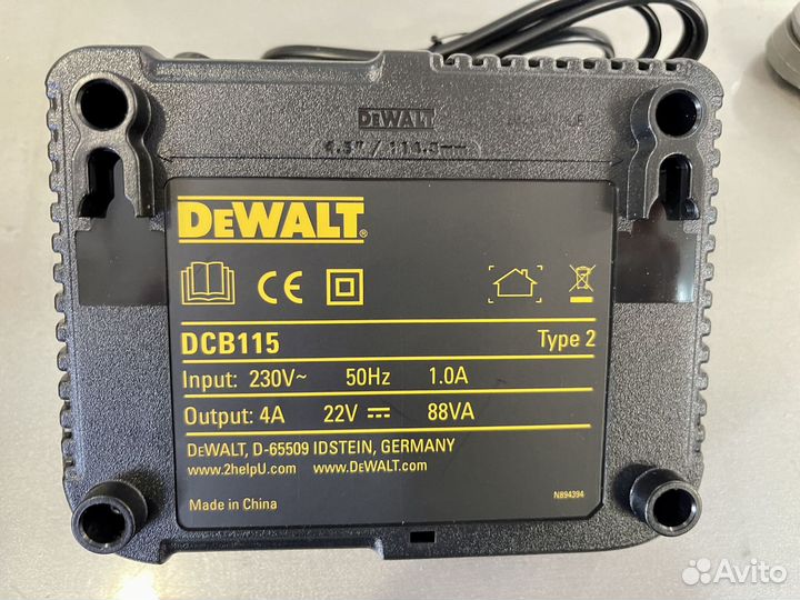 Зарядное устройство 10.8В/14.4В/18В dewalt DCB115