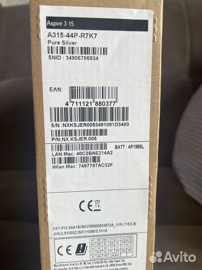 Ноутбук acer aspire 3, amd ryzen 5 5500u