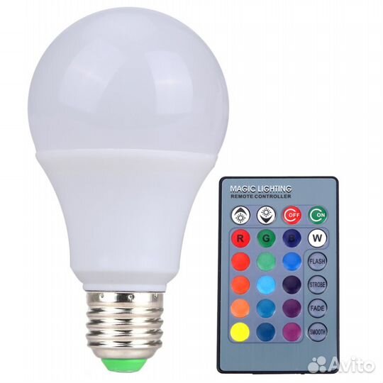 Светодиодная RGB лампа с пультом