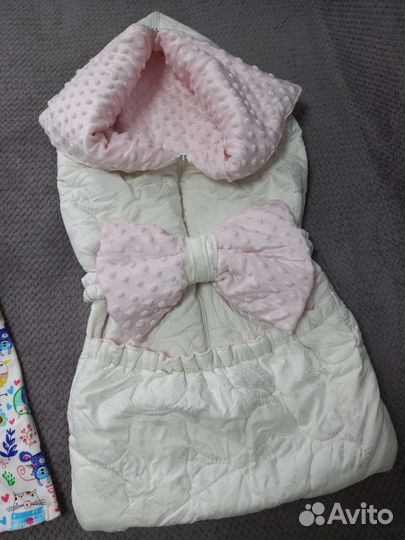 Конверт одеяло на выписку девочки
