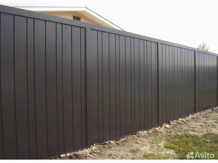 Забор профлист с установкой