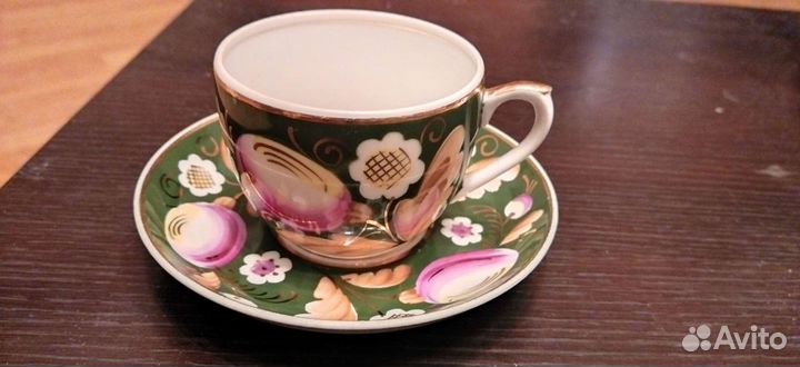 Чайная пара (чашка с блюдцем) Вербилки, СССР