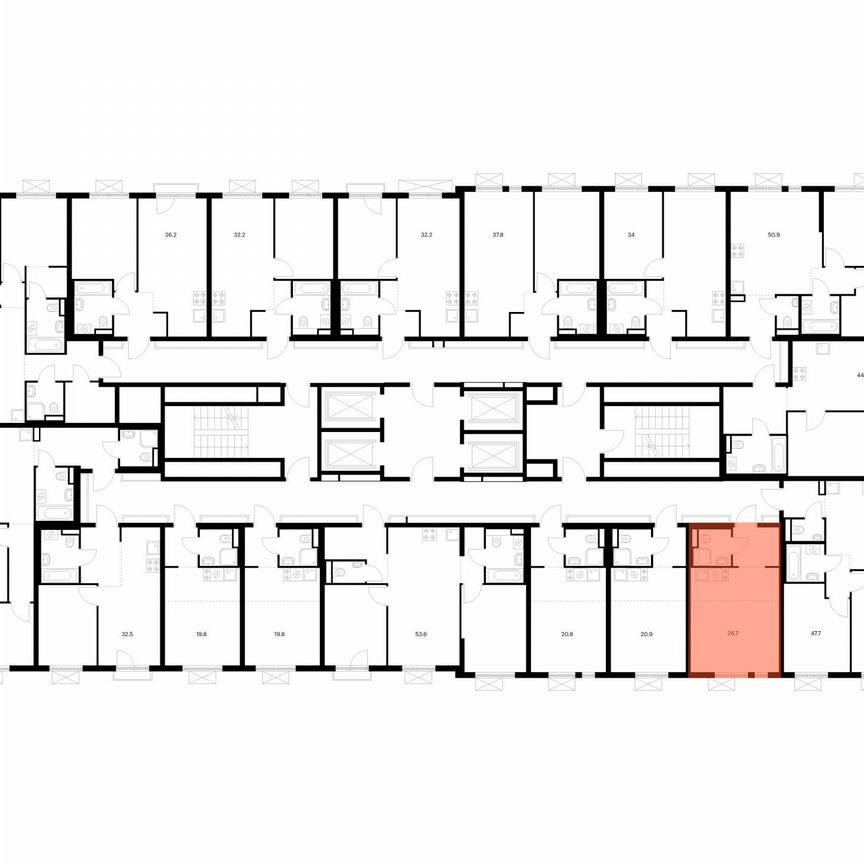 Квартира-студия, 24,7 м², 10/24 эт.