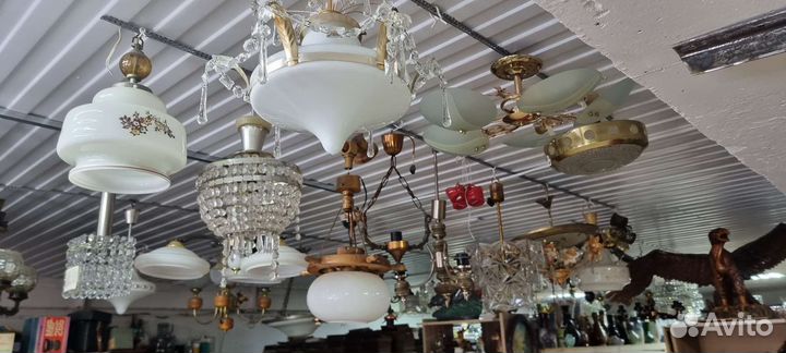 Люстры ссср, хрусталь, бронза