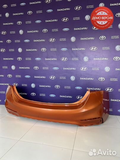 Бампер Задний Hyundai Solaris (2017) /оранжевый