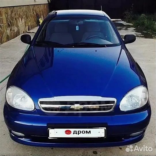 Планка под фару (ресничка) Chevrolet Lanos