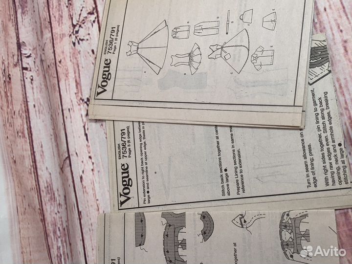 Barbie vogue вукройки винтаж для барби