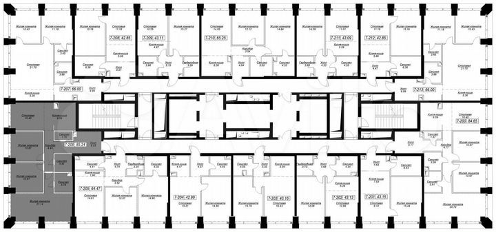 3-к. квартира, 86,4 м², 15/55 эт.