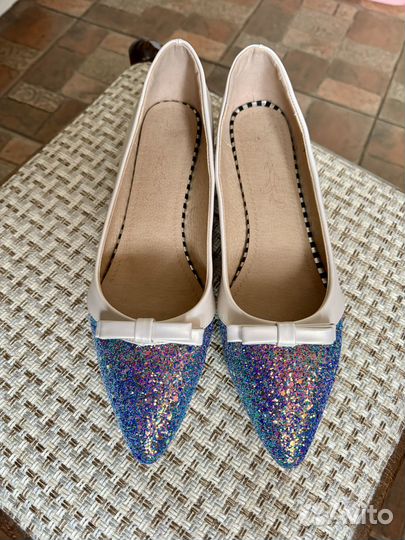 Балетки с блёстками