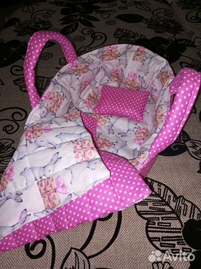 Люлька переноска+подушечка+одеялко