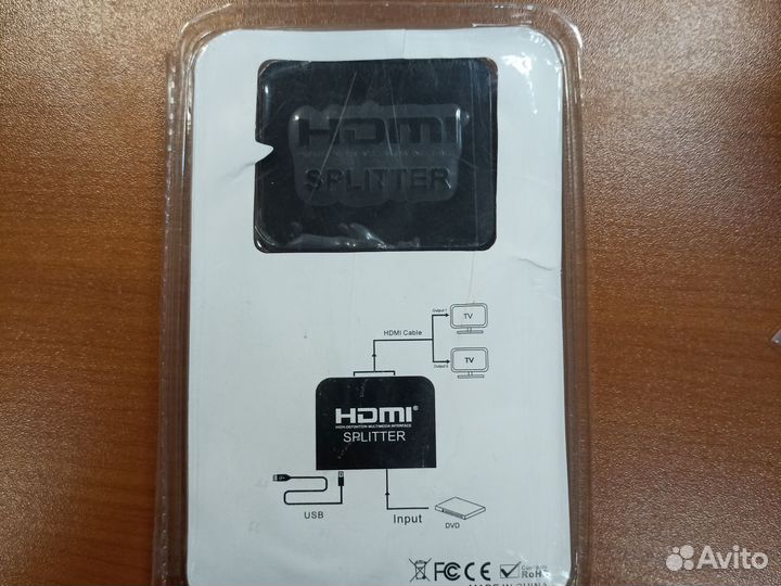 Переходник hdmi 4K Splitter 1x2 OT-AVW50