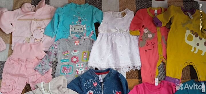 Одежда и конверт пакетом для девочек 56-68