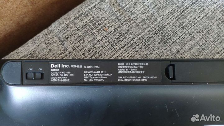 Комплект беспроводная клавиатура и мышь Dell km632