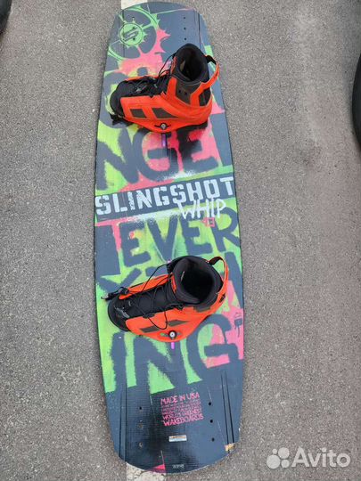 Вейкборд slingshot whip с ботинками и тросом