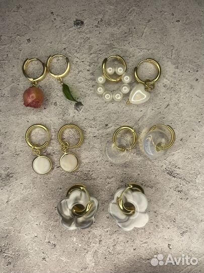 Серьги конго трансформеры бублики