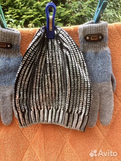 Шапочка и перчатки комплект