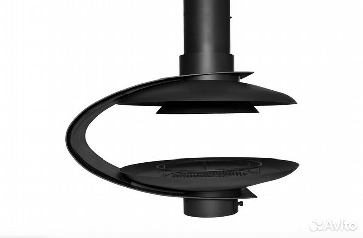 Современный подвесной камин на дровах в стиле Loft