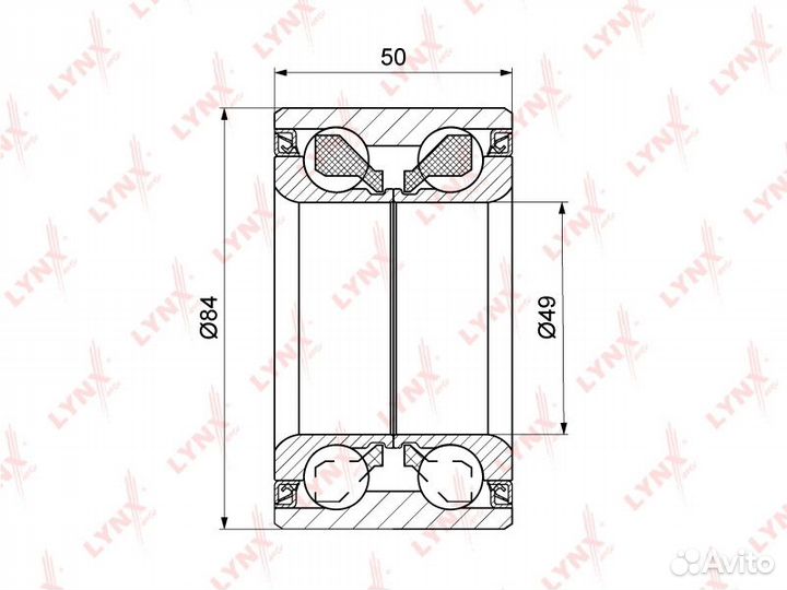 Комплект подшипника ступицы колеса зад