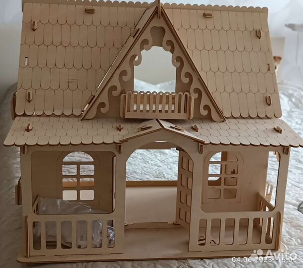 Домик кукольный деревянный конструктор