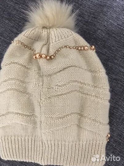 Шапка, двойная вязка