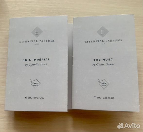 Essential parfums paris набор 2 по 2 мл пробирки