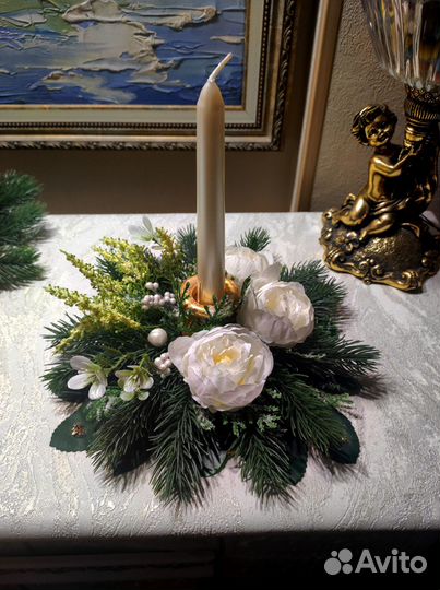 Подсвечник. Украшение для праздничного стола