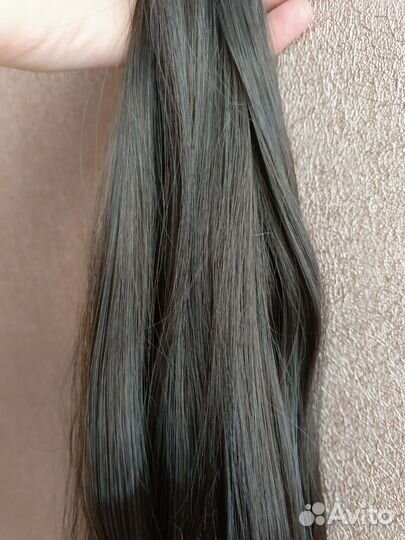 Трессы волосы на заколках тон 5.0 шатен