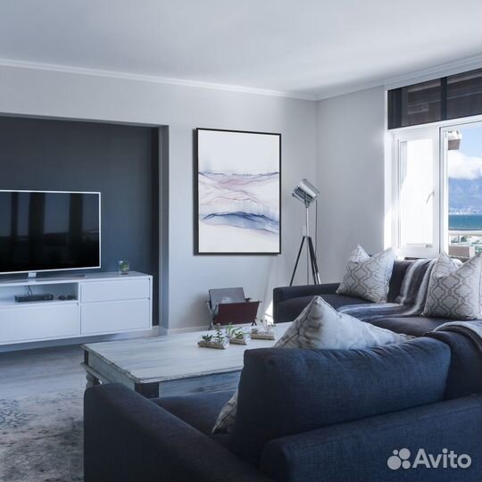 Абстрактная картина 1 м чернилами «Большая тишина»