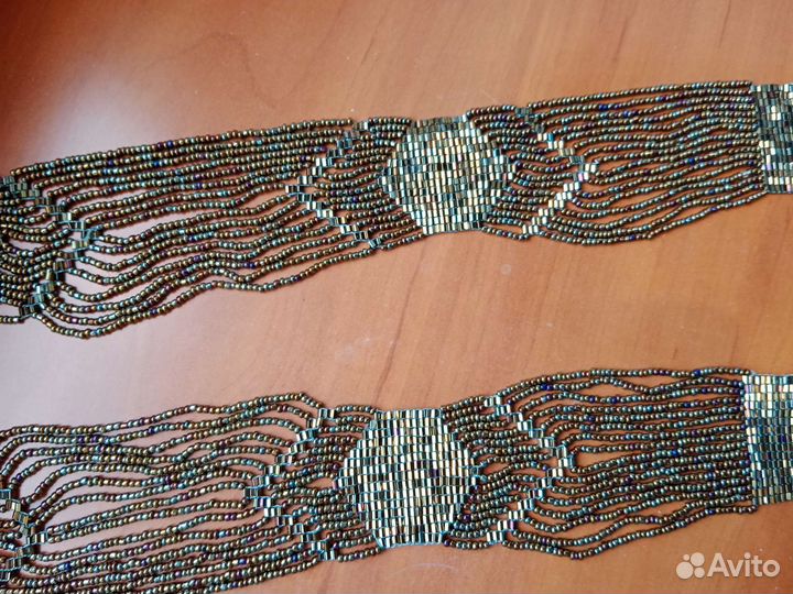 Новый пояс из чешского бисера
