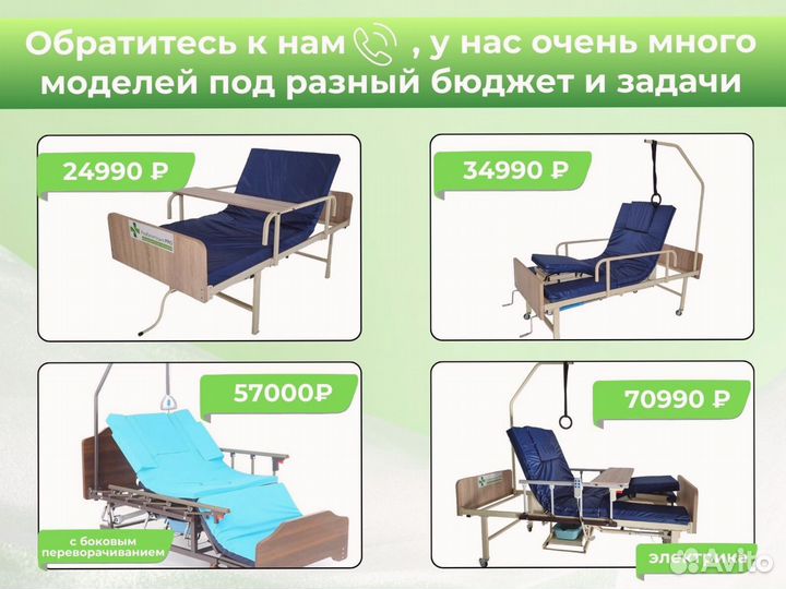 Медицинская кровать с электроприводом