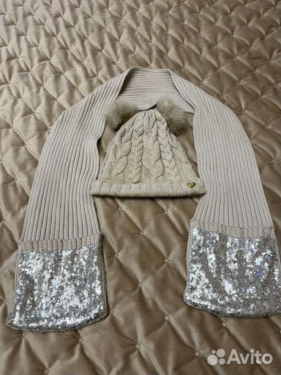 Шапка для девочки и шарф