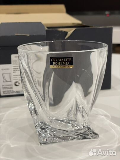 Набор стаканов под виски Crystalite Bohemia Quadro