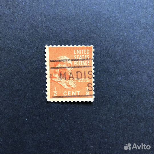 Марка USA - Бенджамин Франклин 1/2 cent