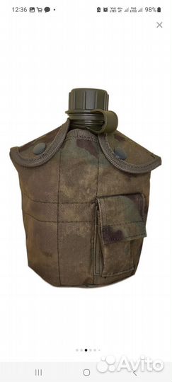 Фляжка армейская (1л) + супница + чехол (Мох)