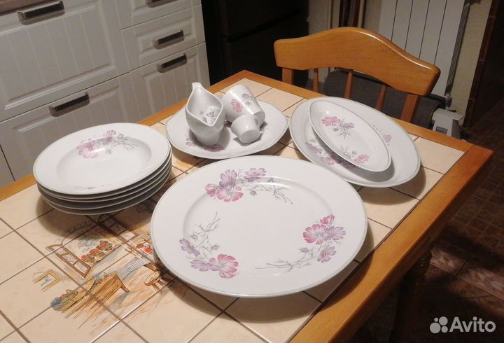 Остатки 13 шт столового сервиза Дулёво